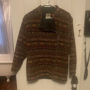 Multicolor-Patterned Tapestry Vintage Coat by Val Hughes